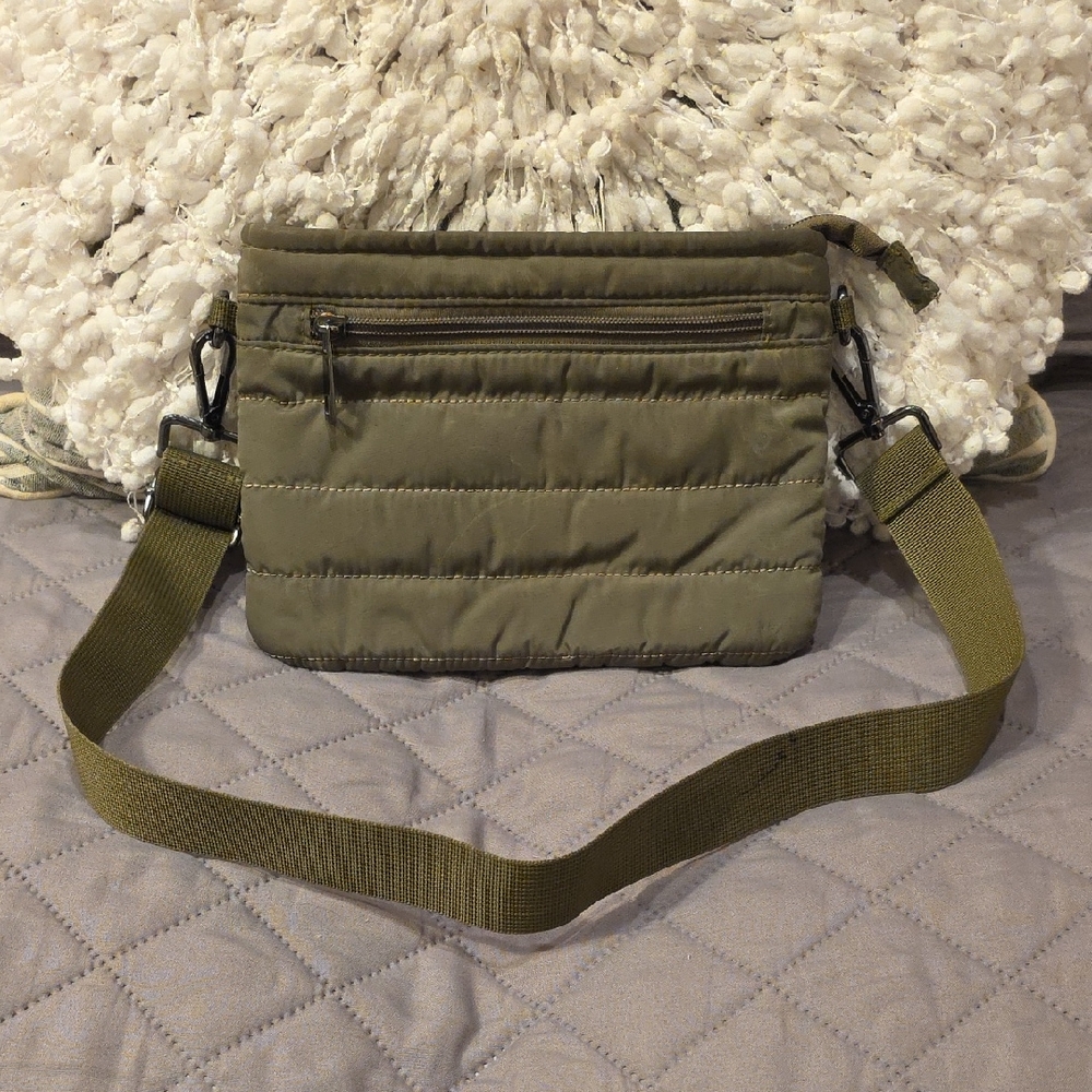 Zuda Khaki Quilted Convertible Crossbody Shoulder Waist Bag